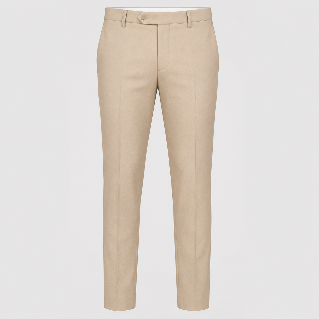 Beige Slim Fit Formal Trousers