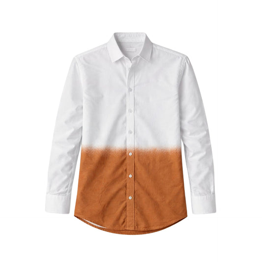Dual Tone Orange White Shirt