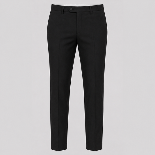 Black Tapered Formal Trousers