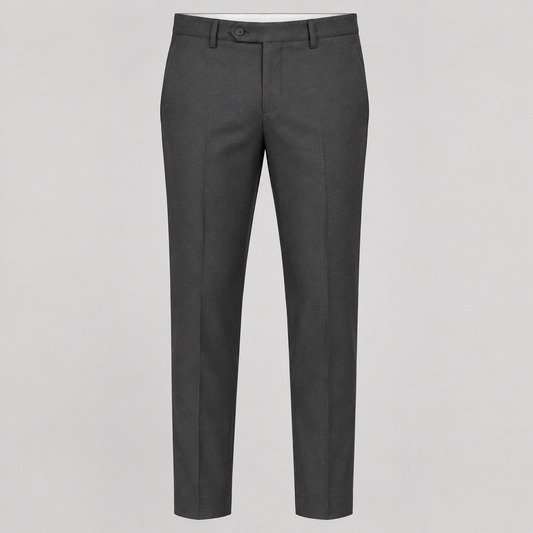 Charcoal Grey Slim Fit Formal Trousers