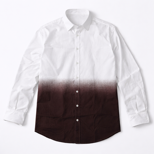 Dual Tone Wine White Shirt