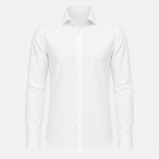 White Dobby Formal Shirt